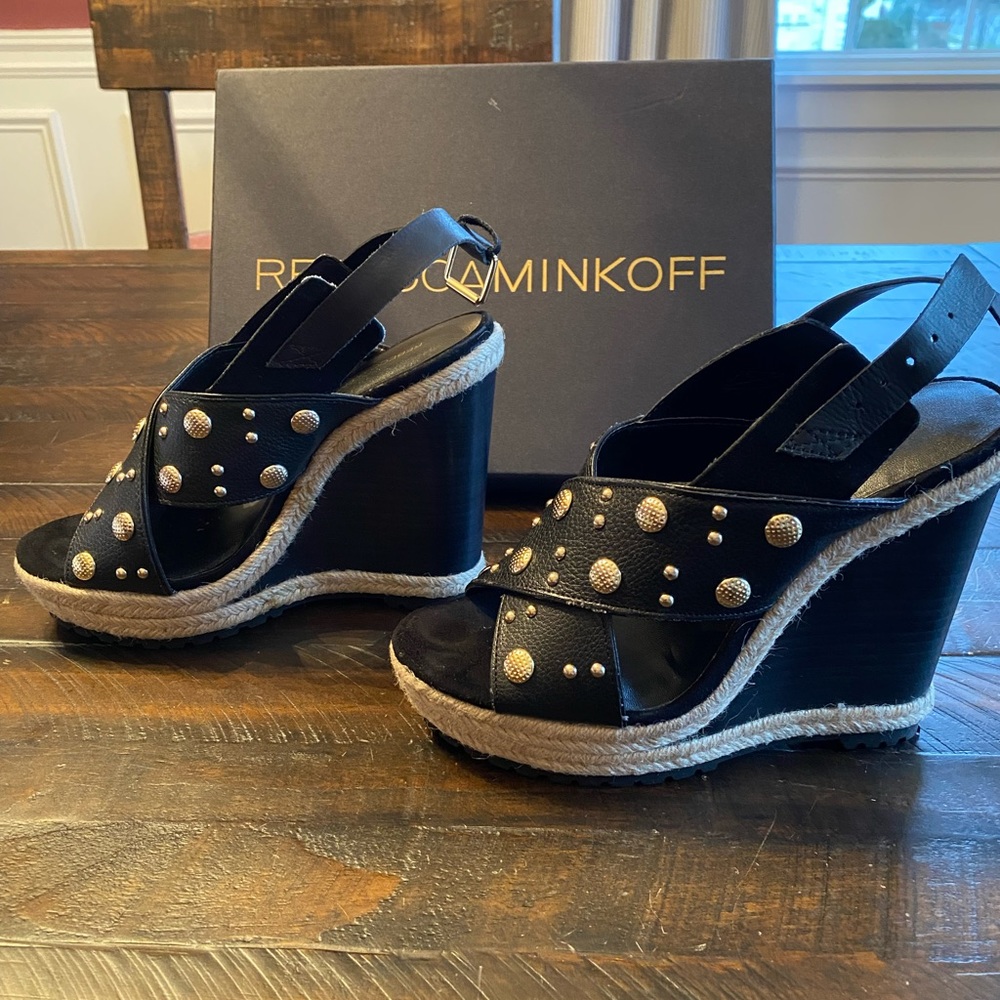 Rebecca Minkoff Kimiko Stud Wedges 7.5 M